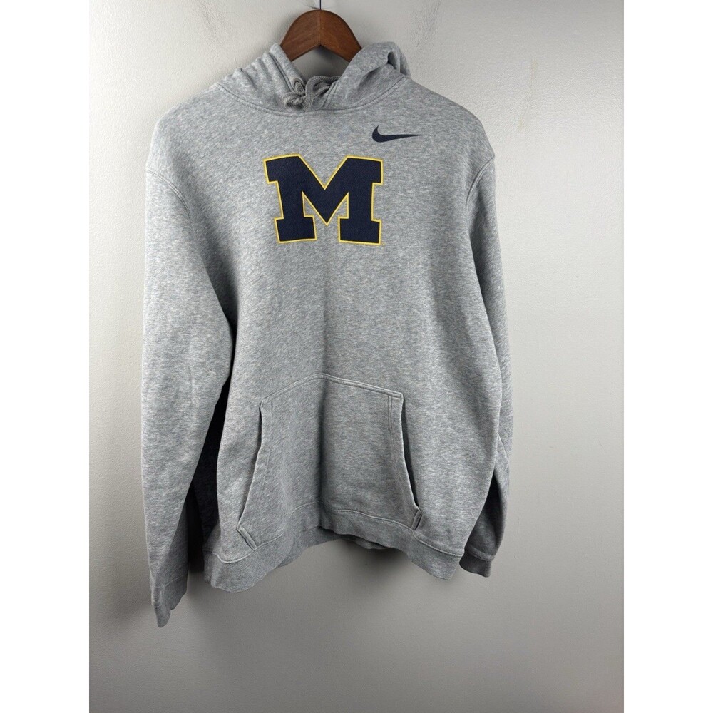 Nike Michigan Wolverines Hoodie Men’s Large Gray Pullover NCAA